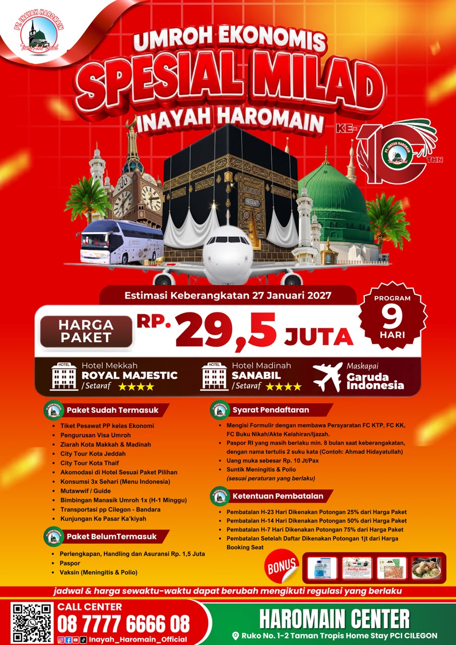 Paket Umrah Ekonomis Spesial Milad ke-10 1