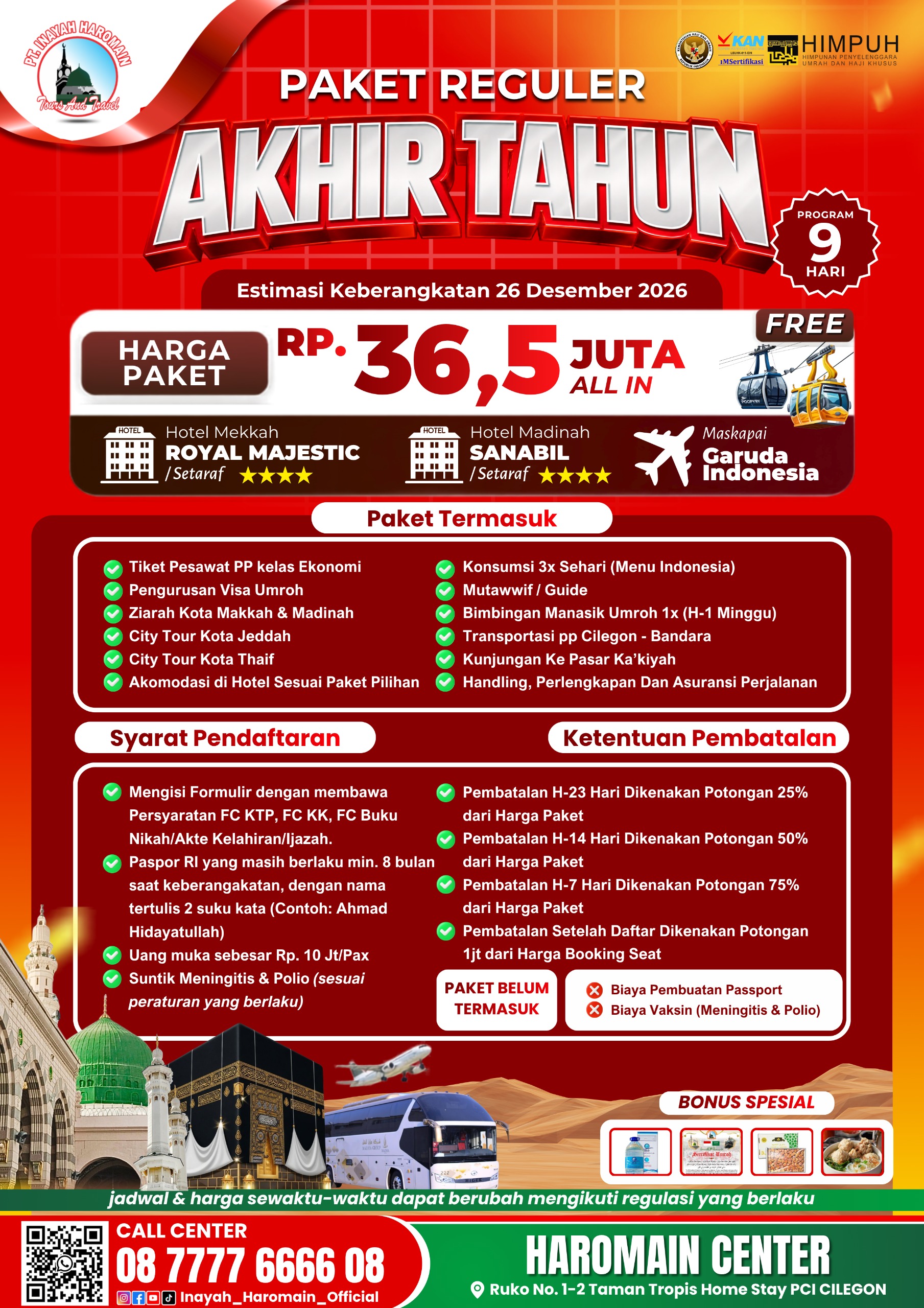 Paket Umrah Reguler Akhir Tahun 1