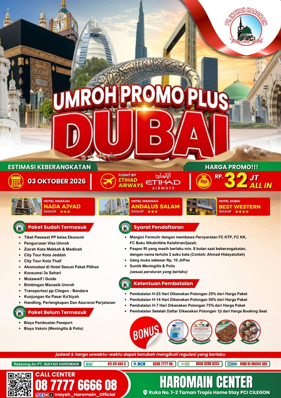 Paket Umrah Promo Plus Dubai